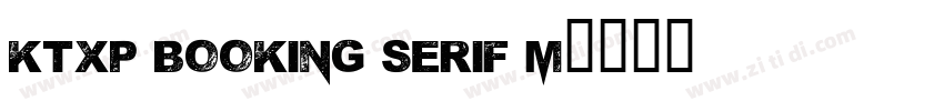 KTXP Booking Serif M字体转换